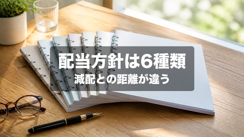 配当方針は6種類 減配との距離が違う