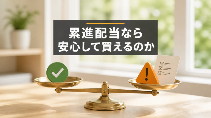 累進配当なら安心して買えるのか